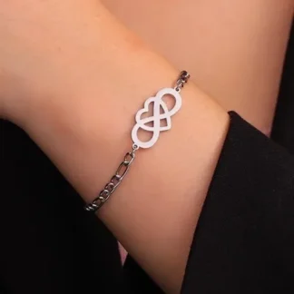 bracelet coeur avec infini
