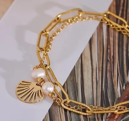 bracelet pour femme avec coquillage perle
