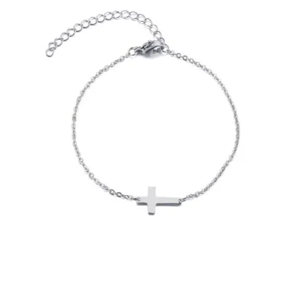 bracelet croix minimaliste