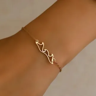 bracelet en forme de vague en acier