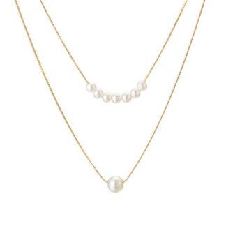 collier fantaisie multirangs avec perles