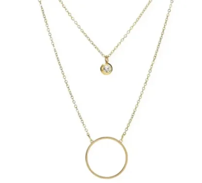 collier double rang cercle