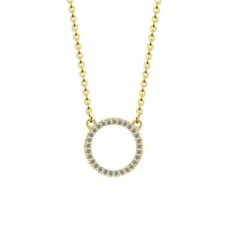 collier pendentif cercle oxyde zirconium: bijoux femme femme
