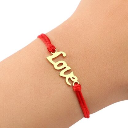 bracelet cordon avec lettres love