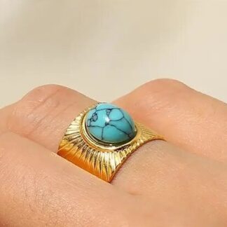 bague turquoise ajustable