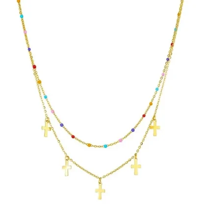collier croix original pour femme